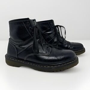 Rare Vintage Dr. Martens Roseland Pebbled Leather Boots Embossed Plus Logo